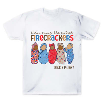 4th Of July Labor And Delivery Cotton Doctor T-shirt