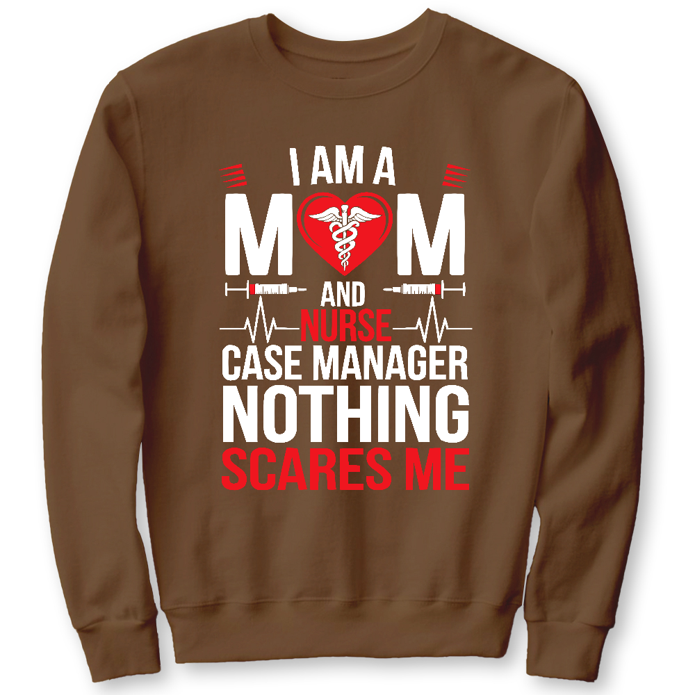 Nurse Case Manager And Mom Cotton Pullover Sweatshirt
