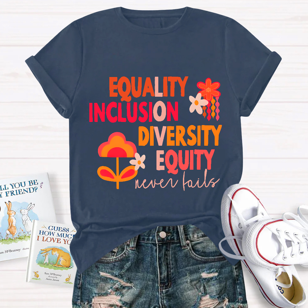 Equality Inclusion Diversity Equity Cotton Nurse T-shirt