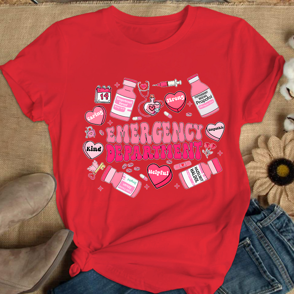 Emergency Department Gift Cotton Nurse T-shirt