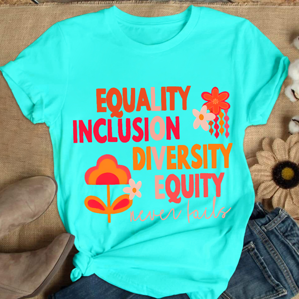 Equality Inclusion Diversity Equity Cotton Nurse T-shirt