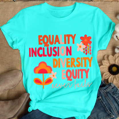 Equality Inclusion Diversity Equity Cotton Nurse T-shirt