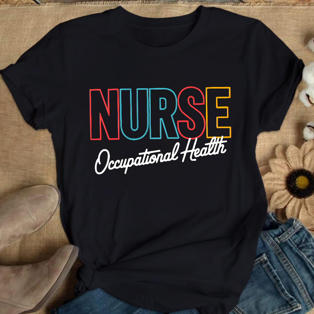 Colorful Occupational Health Cotton Nurse T-shirt