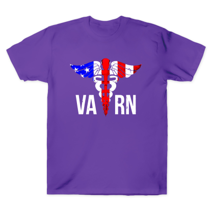VA RN Nurse Symbol Flag Cotton Doctor T-shirt