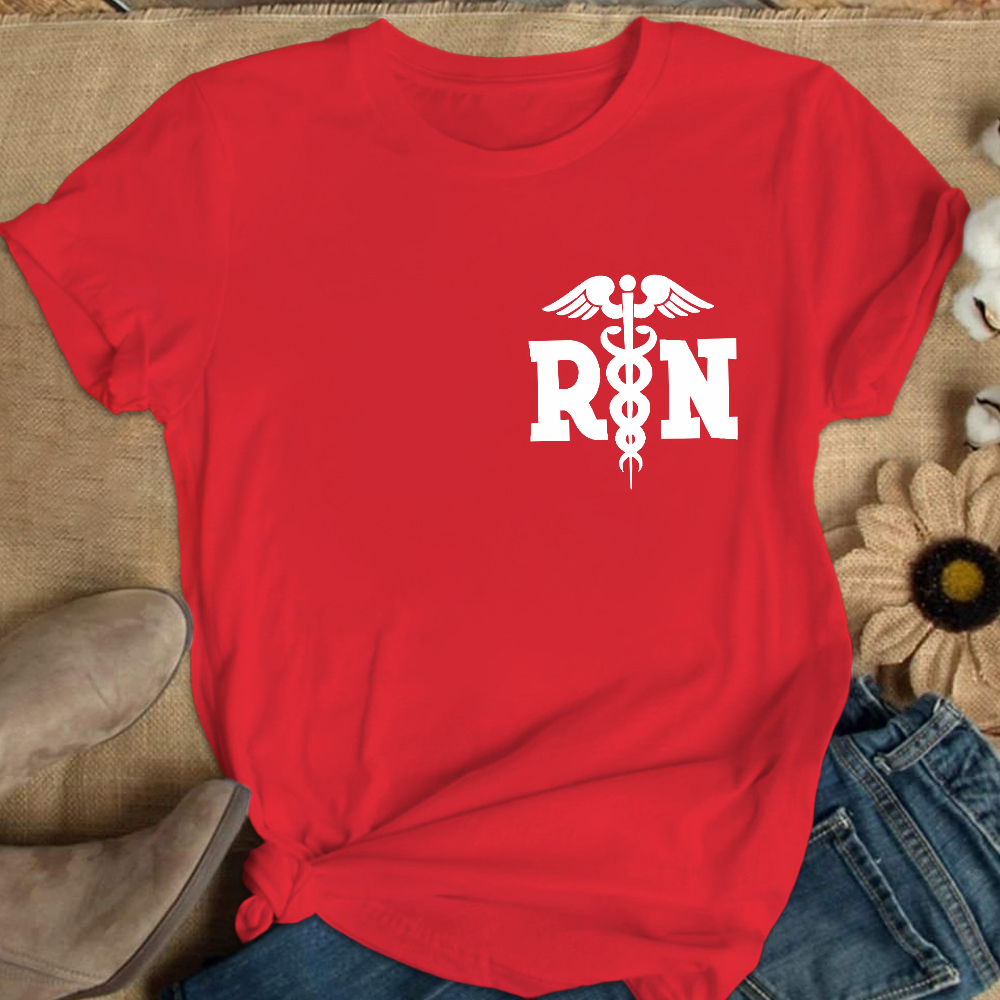 Custom Registered Nurse Cotton Nurse T-shirt