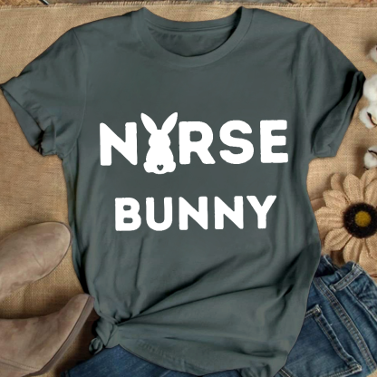 Nurse Bunny Cotton Nurse T-shirt