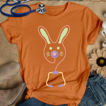 Easter Bunny Medical Tools For Nurse Or Doctor Cotton Nurse T-shirt