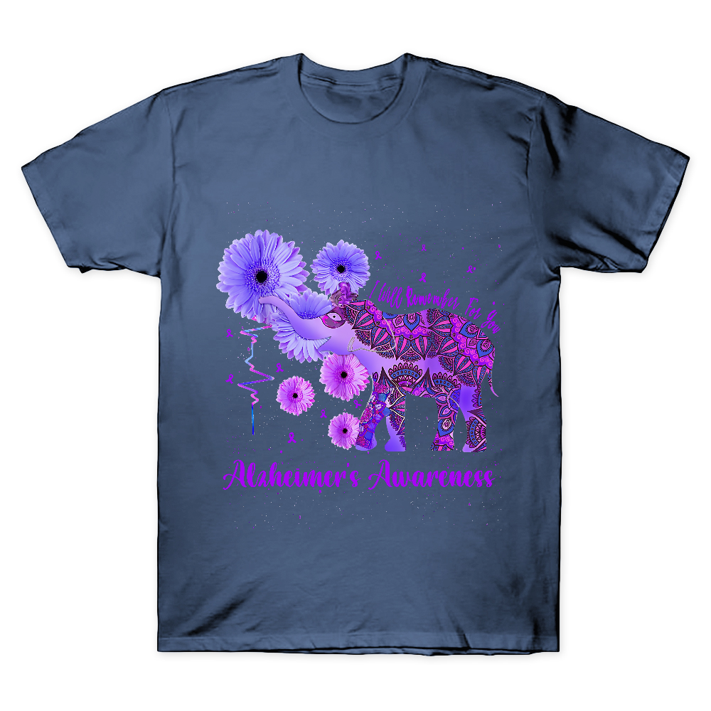 Alzheimer's Awareness Remember For You Ethnic Elephant Cotton Doctor T-shirt
