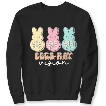 Eggs Ray Vision Radiology Cotton Pullover Sweatshirt