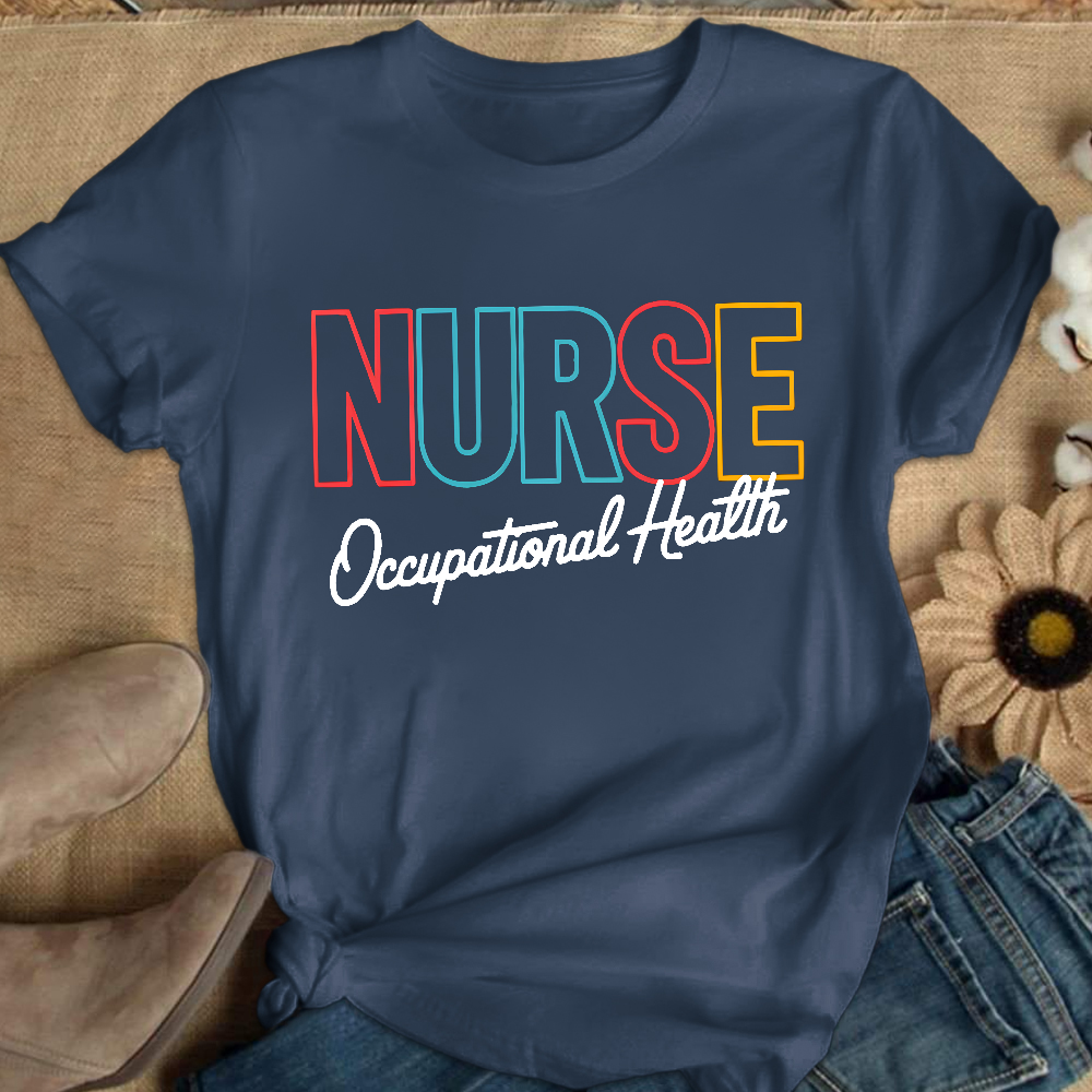 Colorful Occupational Health Cotton Nurse T-shirt