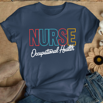 Colorful Occupational Health Cotton Nurse T-shirt