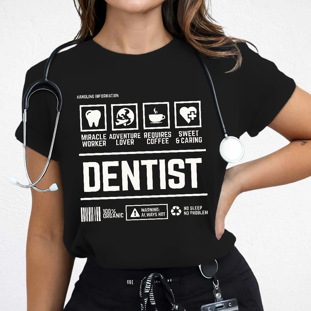 Dentist's Notes Cotton Nurse T-shirt
