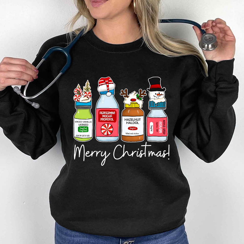 Christmas Pharmacy Cotton Pullover Sweatshirt