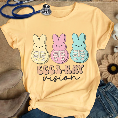 Eggs Ray Vision Radiology Cotton Nurse T-shirt