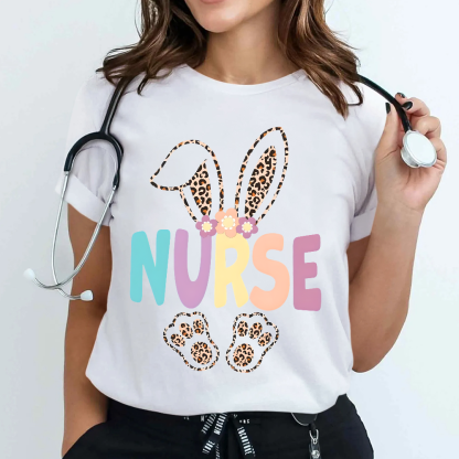 Easter Bunny Cotton Nurse T-shirt