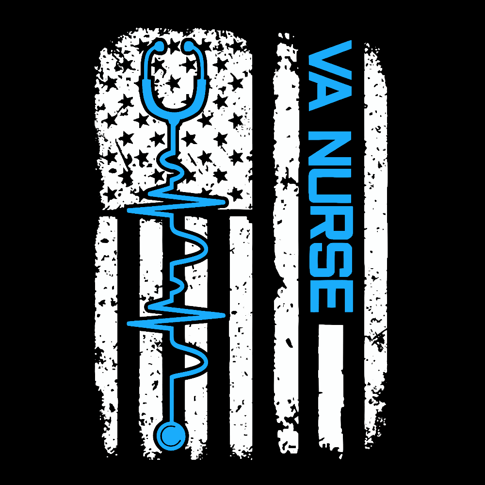 Vintage USA American Flag VA Nurse Patriotic Nursing Gifts Cotton Nurse T-shirt