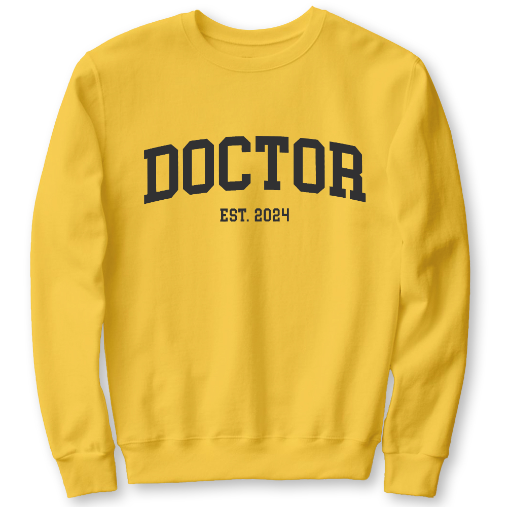 Doctor Est 2024 Cotton Pullover Sweatshirt