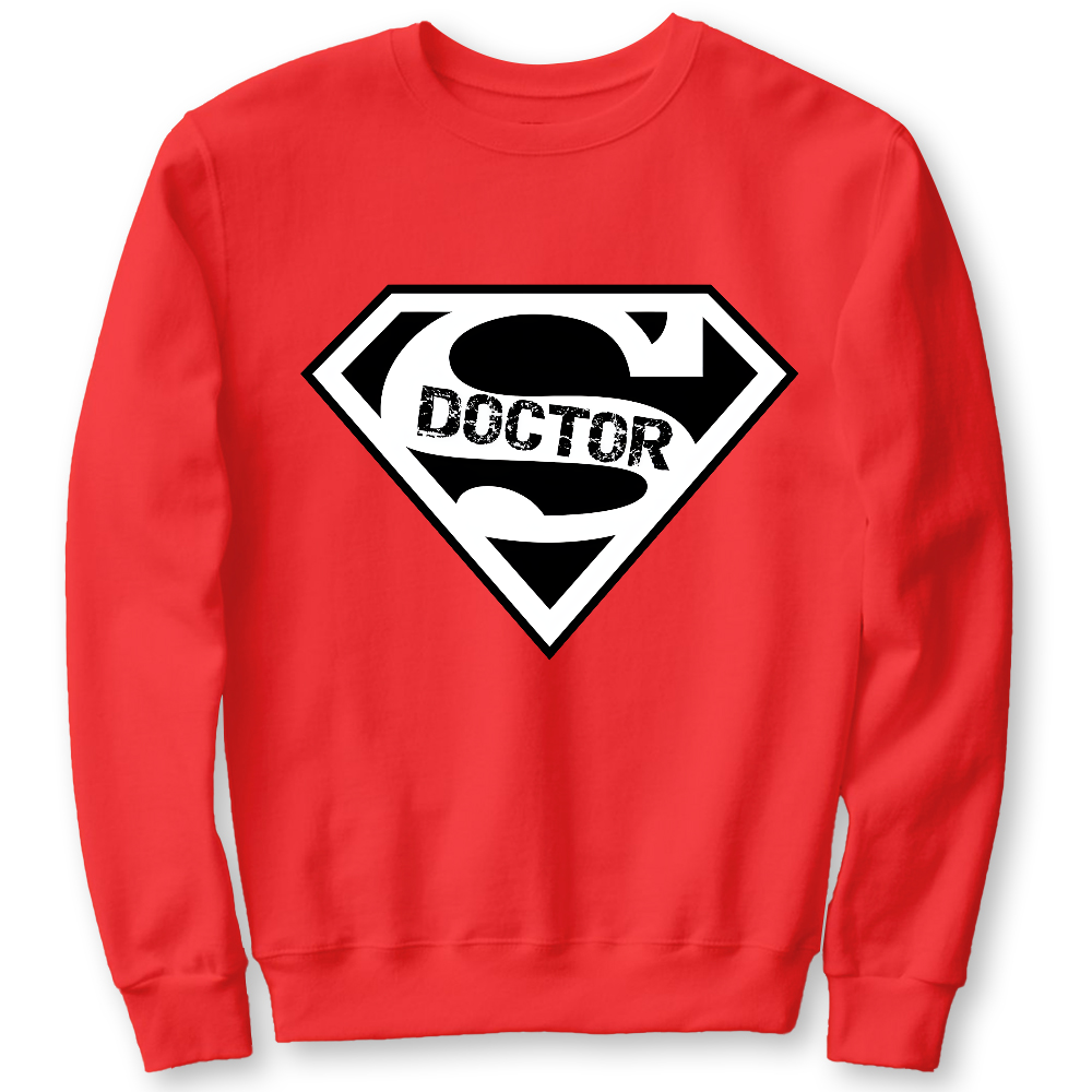 Super Doctor Cotton Pullover Sweatshirt