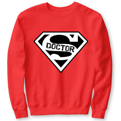 Super Doctor Cotton Pullover Sweatshirt