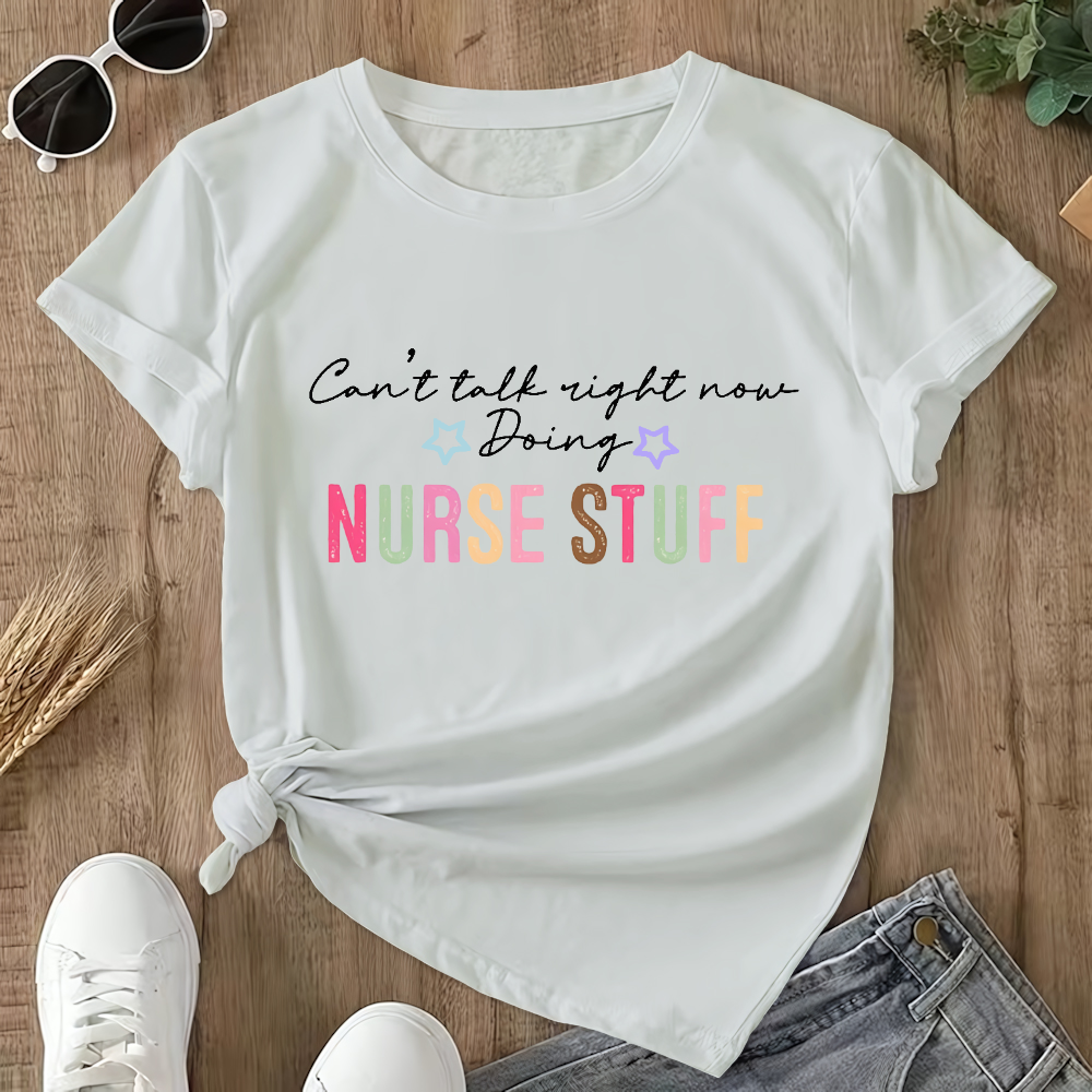 Can’t Talk Right Now Doing Double-Sided Cotton Printed T-Shirt