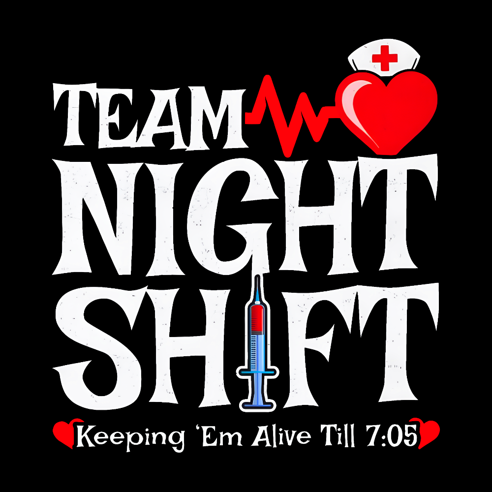 Team Night Shift Cotton Nurse T-shirt