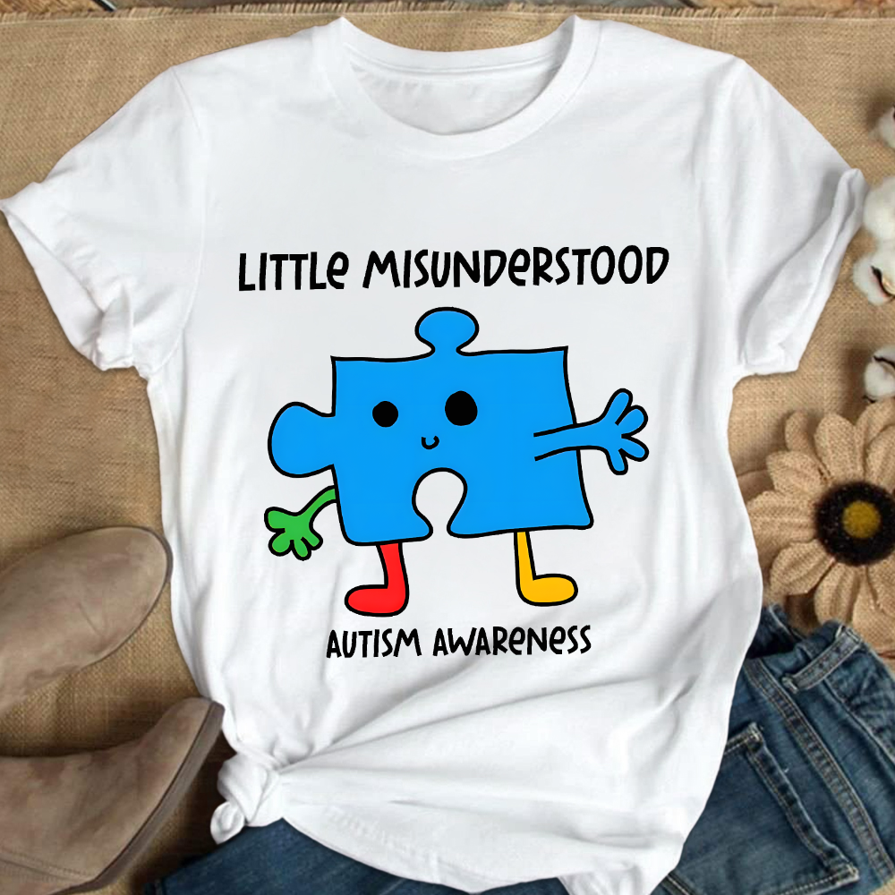 Little Misunderstood Puzzle Autism Awareness Cotton Nurse T-shirt