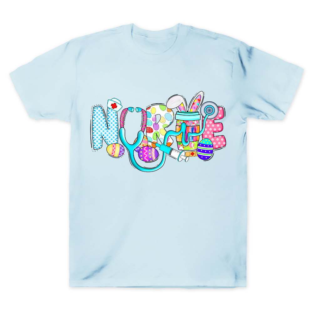 Easter Gnomes Cute Bunny Cotton Doctor T-shirt