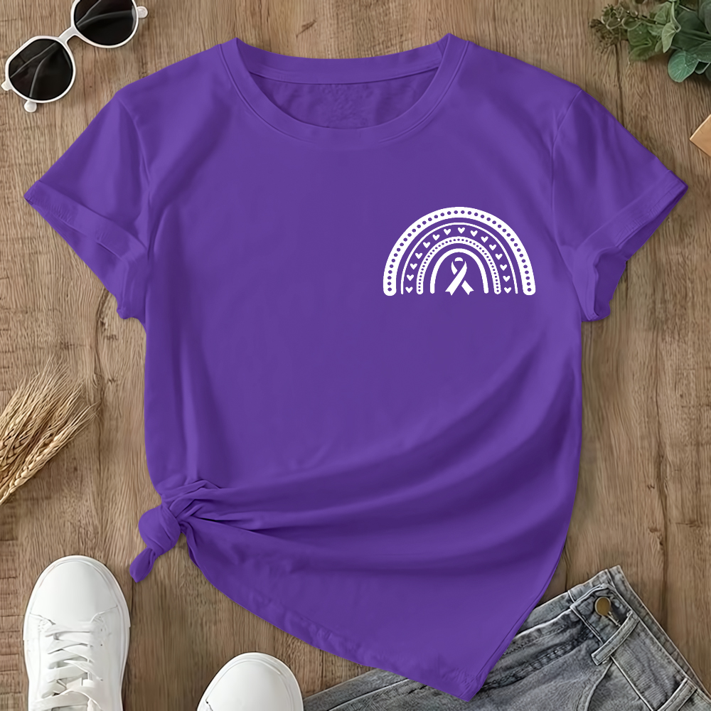 In March We Wear Blue Double-Sided Cotton Printed T-Shirt