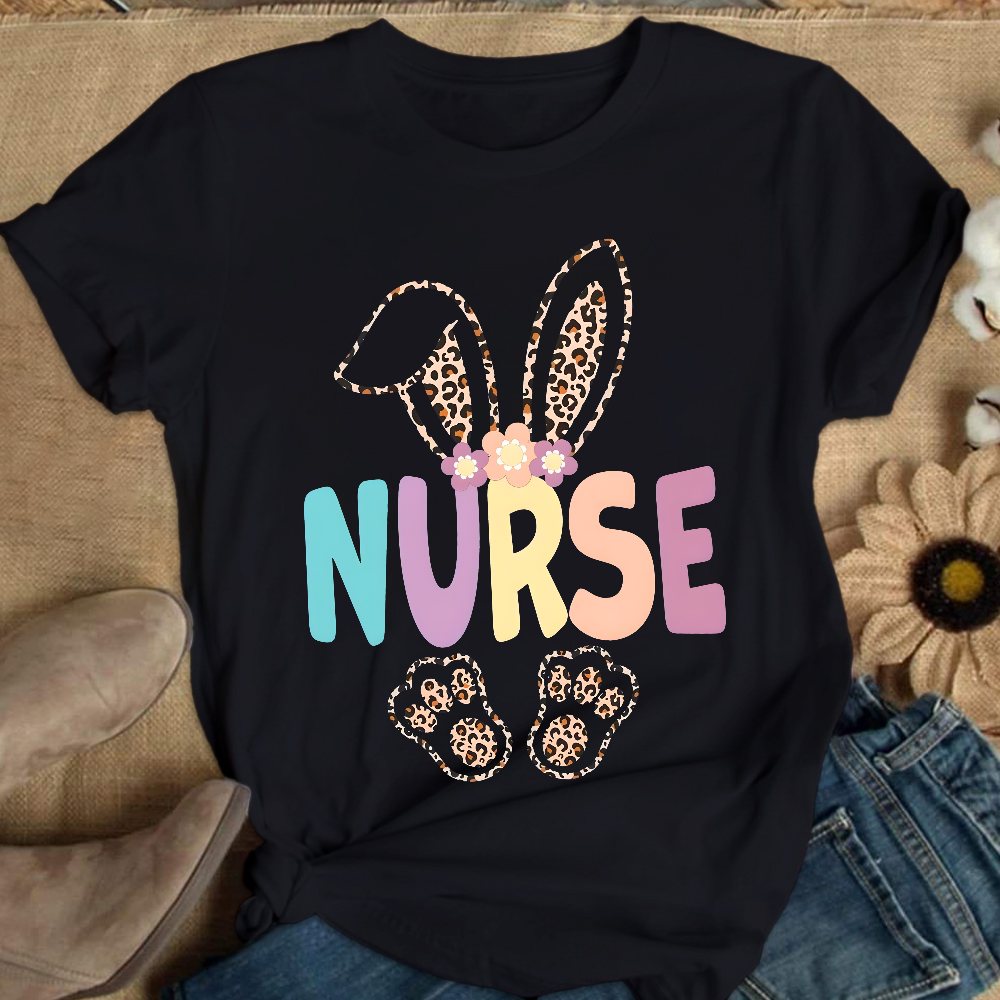 Easter Bunny Cotton Nurse T-shirt