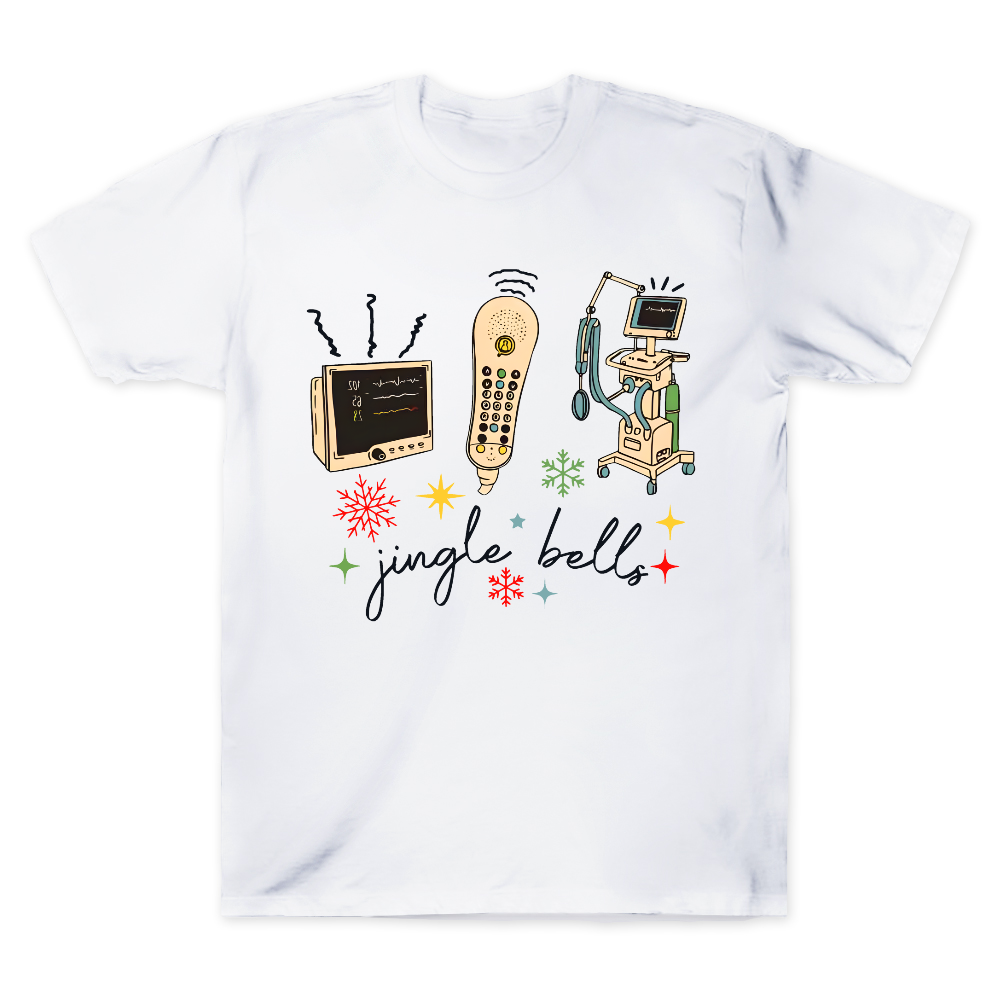 Jingle Bells ICU Xmas Cotton Doctor T-shirt