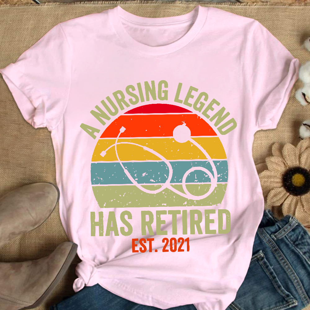 Personalized A Nursing Legend Has Retired Cotton Nurse T-shirt