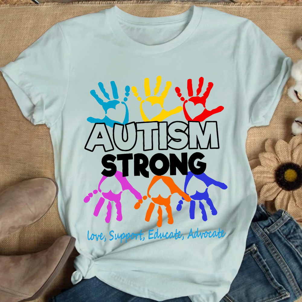 Autism Strong Cotton Nurse T-shirt