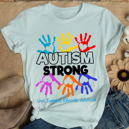 Autism Strong Cotton Nurse T-shirt