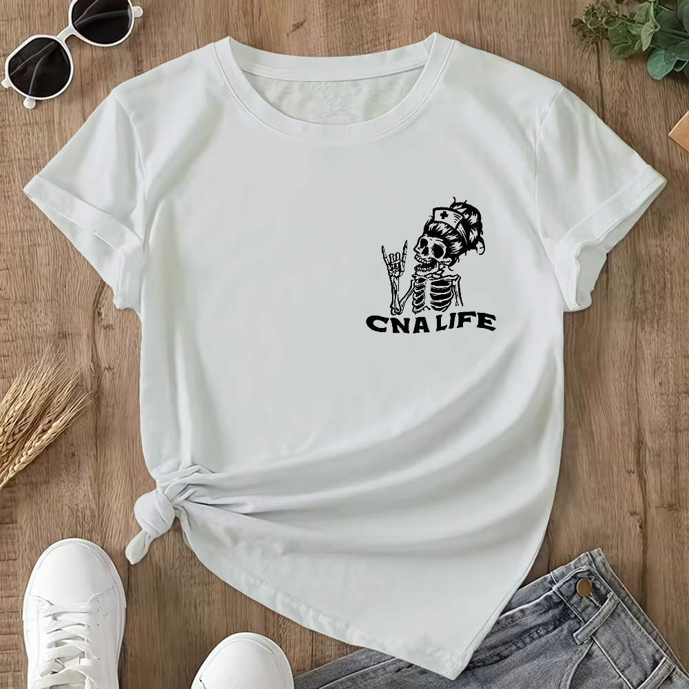 CNA Life Double-Sided Cotton Printed T-Shirt