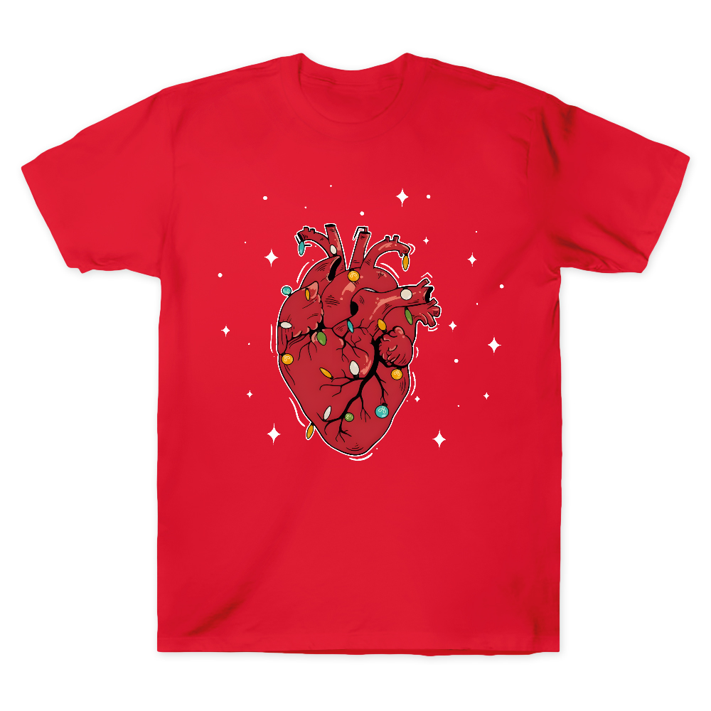 Heart Anatomy Christmas Cotton Doctor T-shirt