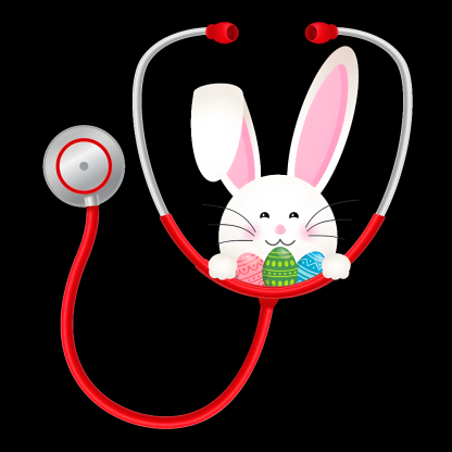 Easter Bunny Stethoscope Cotton Pullover Sweatshirt