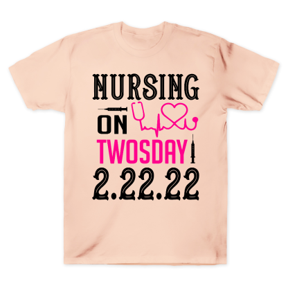 Nursing School On TwosDay Cotton Doctor T-shirt