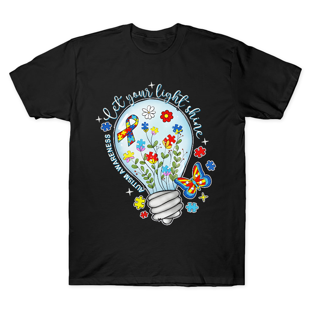 Let Your Light Shine Autism Awareness Cotton Doctor T-shirt