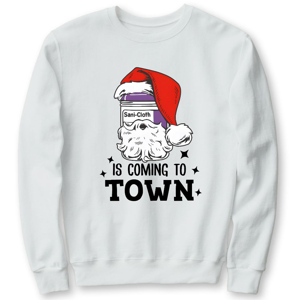 Funny Santa Nurse Medical Assistant Christmas Cotton Pullover Sweatshirt