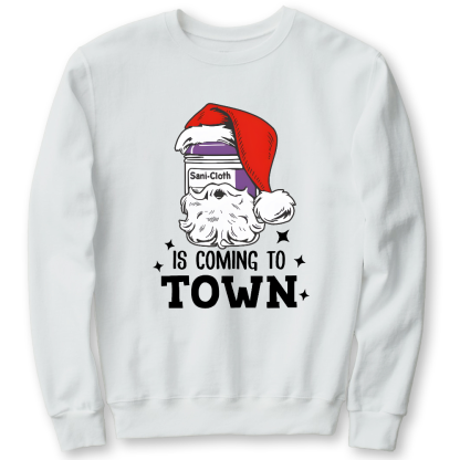 Funny Santa Nurse Medical Assistant Christmas Cotton Pullover Sweatshirt
