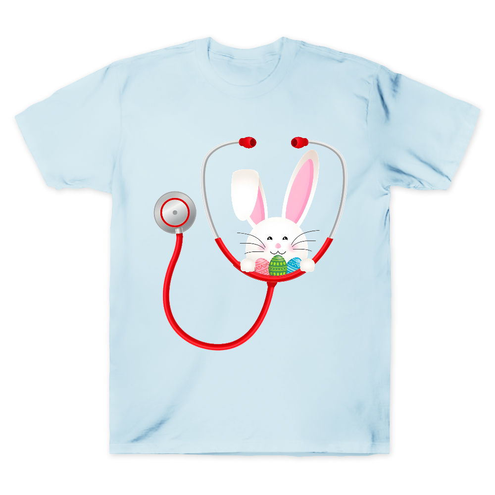 Easter Bunny Stethoscope Cotton Doctor T-shirt