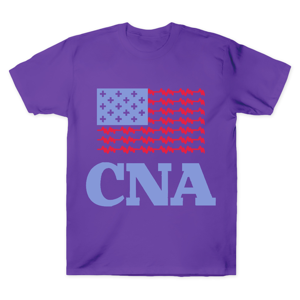 CNA USA Flag July 4th Cotton Doctor T-shirt