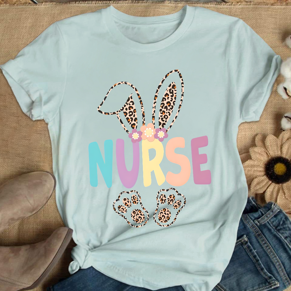 Easter Bunny Cotton Nurse T-shirt