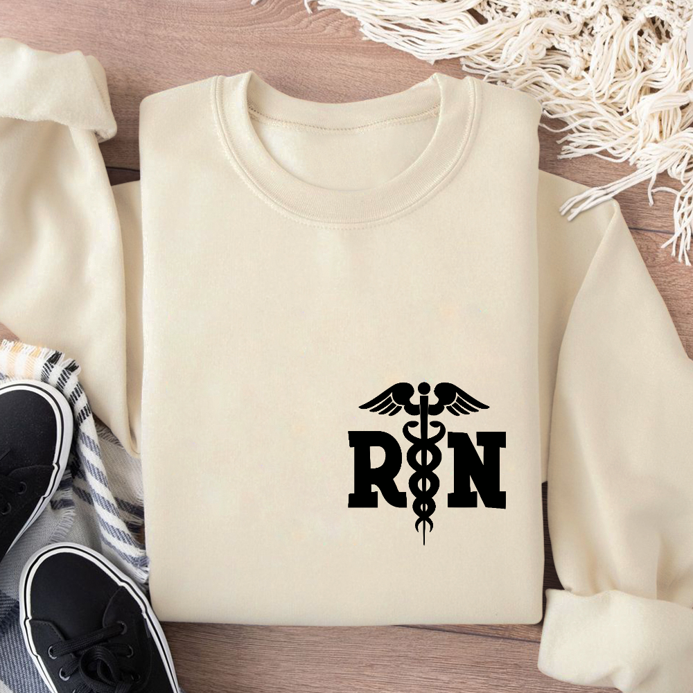 Custom Registered Nurse Cotton Pullover Sweatshirt