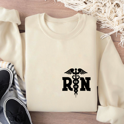 Custom Registered Nurse Cotton Pullover Sweatshirt