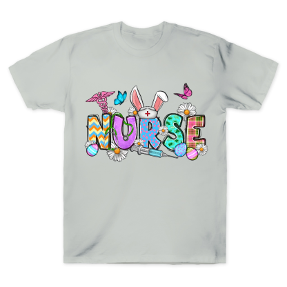 Easter Bunny Nurse Cotton Doctor T-shirt