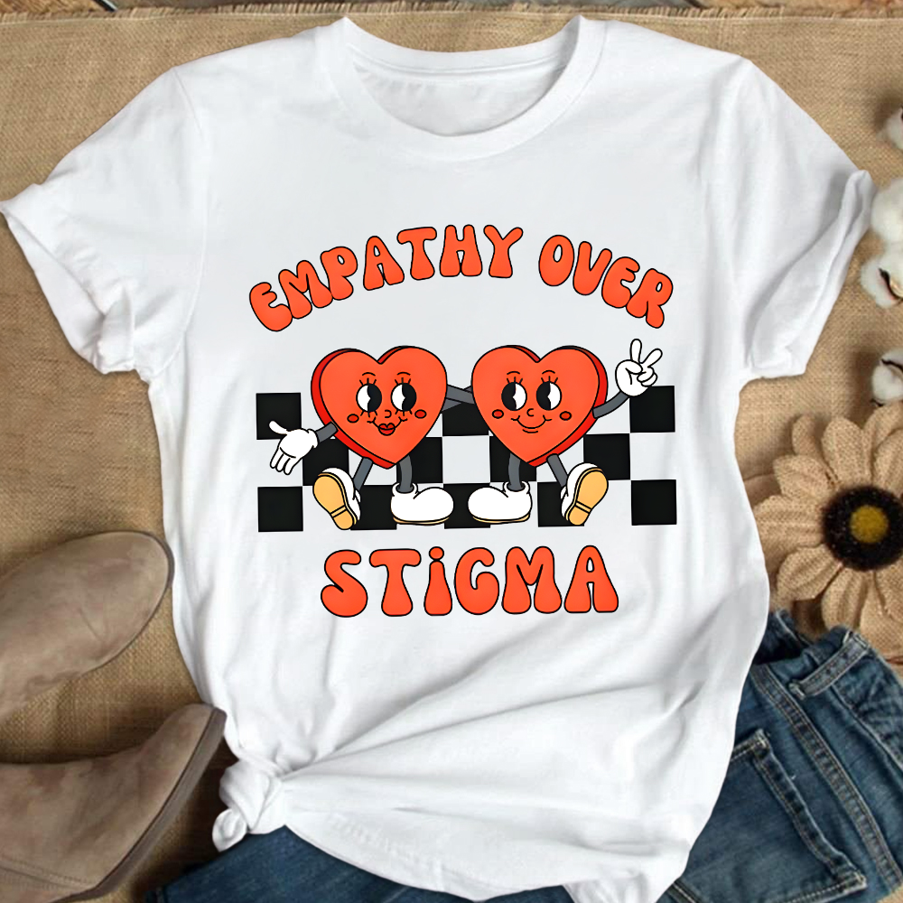 Empathy Over Stigma Cotton Nurse T-shirt