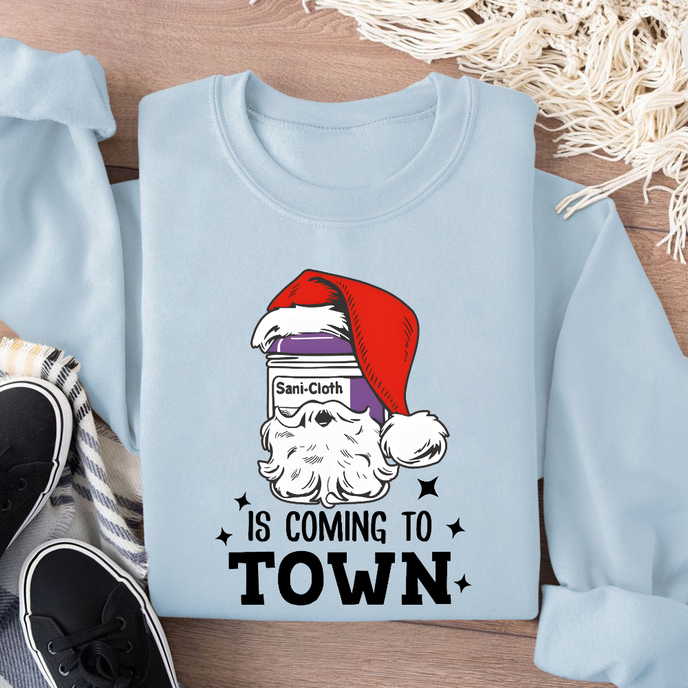 Funny Santa Nurse Medical Assistant Christmas Cotton Pullover Sweatshirt