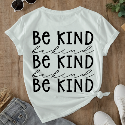 Suicide Prevention Awareness Smile Be Kind Double-Sided Cotton Printed T-Shirt