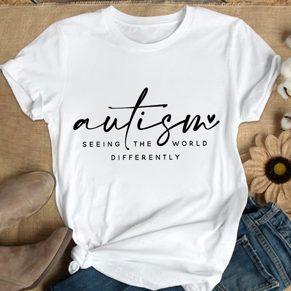 Autism Seeing The World Differently Cotton Nurse T-shirt